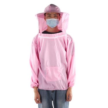 Imagem de Terno Protetor de Apicultura, Terno de Véu Protetor de Apicultura Ao Ar Livre Respirável Apicultor Roupa Protetora Apicultor Suprimentos de Proteção de Segurança (Rosa)