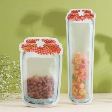 Imagem de Saco Zip Lock Hermético Reutilizável Formato Pote