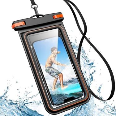Imagem de JoniSerl IP68 Bolsa de telefone flutuante à prova d'água para férias na praia, bolsa seca, adequada para iPhone 15 Pro Max 14 13 12 Pro Max XS Plus Samsung Galaxy S24 S23 S22, telefones abaixo de 6,9