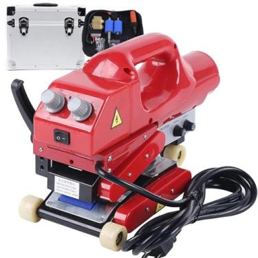 Imagem de ASnwpaK Soldador de cunha quente de forro geomembrana de sobreposição, máquina de solda geomembrana, kit de ferramentas de soldador de cunha quente de diafragma de plástico (0-450 ℃), espessura de