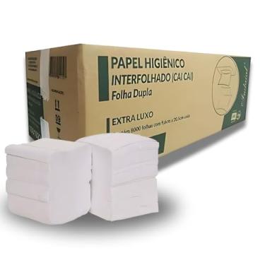 Imagem de Papel Higiênico Extra Luxo Cai-Cai Caixa c/8000 Folhas Duplas Qualidade