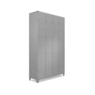 Imagem de Roupeiro em aço com 16 portas pequenas - MOVEIS VITORINO