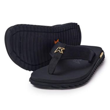 Imagem de Chinelo kenner sandalia  kivah preto e dourado original, Preto, 38
