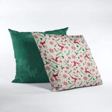 Imagem de Kit 2 Capas de Almofada de Natal Natalina Decorativas 45 x 45 - Millen