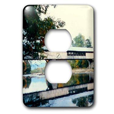 Imagem de 3dRose Capa de saída Lsp_31839_6 Ponte e folhagem no outono em Vermont, multicolorida