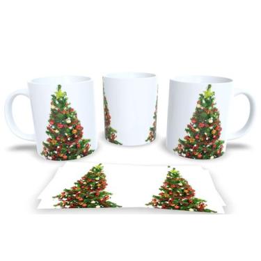 Imagem de Canecas de Porcelana Personalizadas Arvore de Natal - Estampa Sublimad