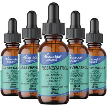 Imagem de 5 Resveratrol +Ácido Hialurônico +Colágeno +Vitamina A(Retinol) de 30M
