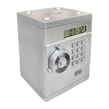 Imagem de Kokiya Cofrinho para crianças, caixa eletrônico de brinquedo, resistente, portátil, criativo, economizador de dinheiro, banco eletrônico para crianças, Argento