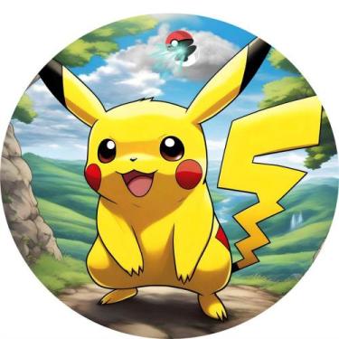 Imagem de Painel Festa Redondo Pikachu Mod.1, 3d Sublimado 1,50 Dia - Fantasia B