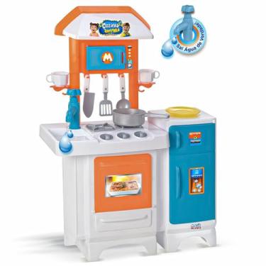 Imagem de Cozinha Completa Infantil Geladeira Forno Fogao E Acessórios Meninos M