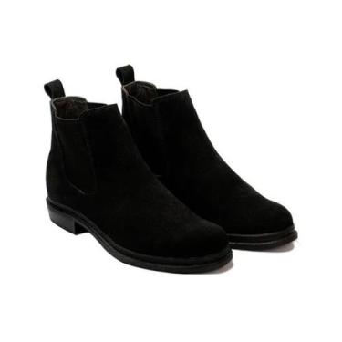 Imagem de Bota Botina Masculina Country Couro Butina Preta - VWABOOTS, 39