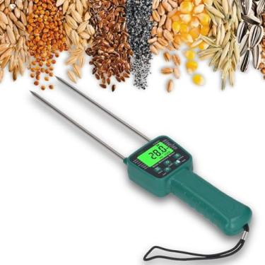 Imagem de Testador de feno portátil, testador de fardos de feno com sonda para gergelim, trigo, milho, soja, arroz, cevada, sorgo, amendoim, colza