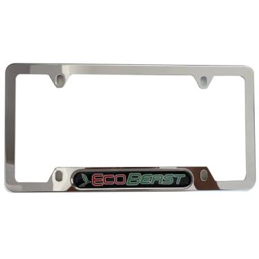 Imagem de Aiyouvei Chrome Eco Beast Suporte de moldura para placa de carro Forford caminhão acessórios 1 peça