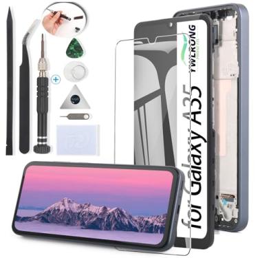 Imagem de YWLRONG Substituição de tela para Samsung Galaxy A35 para Samsung A35 SM-A356E, SM-A356E/DS, SM-A356B/DS Display LCD Touch Screen Digitalizador Substituição com ferramentas (com moldura)