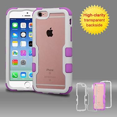 Imagem de Asmyna Capa de celular para Apple Iphone 6S/6 - Marfim Branco/Roxo elétrico
