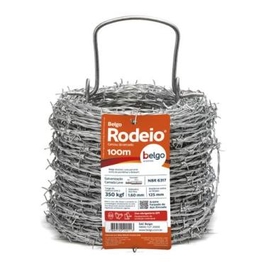 Imagem de Arame Farpado Belgo Rodeio Rolo 100m