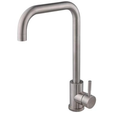 Imagem de Torneira Kitchen p/ Cozinha em Inox Escovado Monocomando Mesa / Bancad