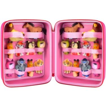 Imagem de PAIYULE Case for Tonies Figures Audio Play Character, Figurine Storage Carrying Holder for TonieBox Characters for Kids, Toy Organizer Box-Bag Only, Red