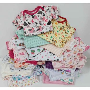Imagem de Kit Com 6 Body Curto Bebe Menina Verão Enxoval Algodão 541 - Maka, G (