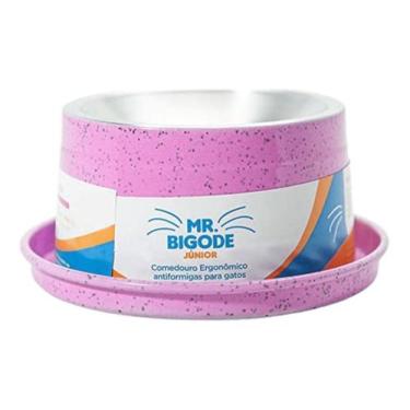 Imagem de Comedouro Antiformiga Para Gatos Mr. Bigode Júnior Cor Rosa, Capacidad