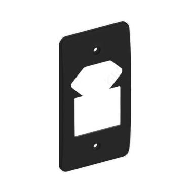 Imagem de Tampa 2 Teclas + Tomada Hexagonal 1/2 e 3/4 Preto Condulete - Masster 