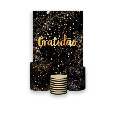 Imagem de Painel De Festa Vertical 1,50 x 2,20 + Trio De Capas Cilindro - Gratid