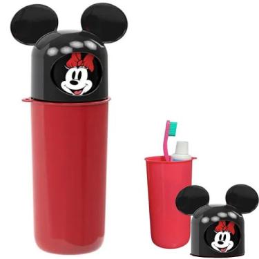 Imagem de Porta Escova Infantil Minnie Orelhas Estojo Dental Case - Plasutil