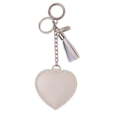 Imagem de Chaveiro couro amor marfim - CELLWAY