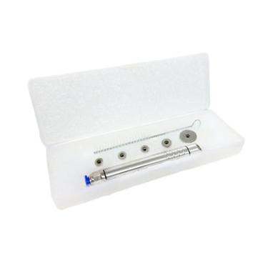 Imagem de Kit caneta peeling diamante corpo de aluminio prata com 5 ponteiras - 