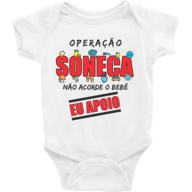 Imagem de Body Bebê Infantil Operação Soneca Não Acorde o Bebê MOD2 - TAMANHO P 