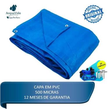 Imagem de Capa Proteção Para Piscina  Capa 8,10x4,20  500 Micras  PVC 10 em 1 - 