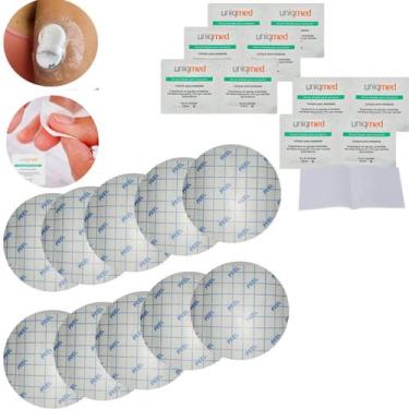 Imagem de 10 Protetor Freestyle Glicose Glicemia + 10 Swabs Para Assepsia Pele -