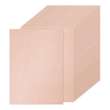 Imagem de PATIKIL 60 folhas de papel cartolina com glitter ouro rosa, A4 (21,3 x 11,7 polegadas) 250 g/m² Papel brilhante premium para artesanato em cartolina para scrapbook, projetos de arte faça-você-mesmo,