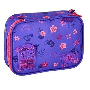 Imagem de Estojo Box Escolar Juvenil Tsum Tsum Stitch - Clio, Lilás