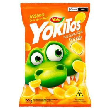 Imagem de Kit 3 Salgadinho de Milho Conchinha Yokitos 153g Sabores, 3x Queijo