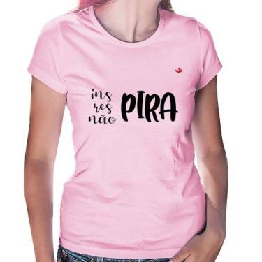 Imagem de Baby Look Inspira, respira, não pira - Foca na Moda, Rosa bebê, GG