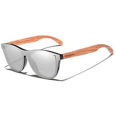 Imagem de Oculos de Sol de Madeira Kingseven com Anti-reflexo Polarizados B-5510
