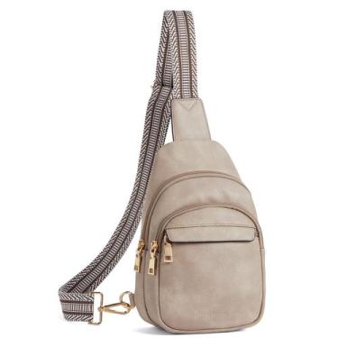 Imagem de Bolsa Tiracolo Pequena Bostanten - Estilo Sling Bag em Couro Cinza par