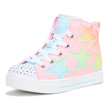 Imagem de Skechers Tênis feminino Twinkle Sparks-Stellar Star, Rosa/Multi, 13 Little Kid