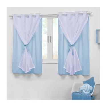 Imagem de Cortina para quarto de bebê 2,80x1,70 com forro e voal Teen - EMPÓRIO 