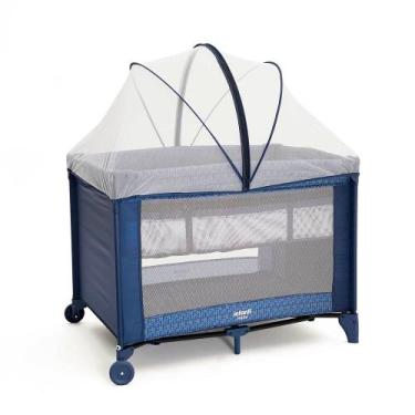 Imagem de Berço portátil desmontável Hello Infanti,  Azul Trama