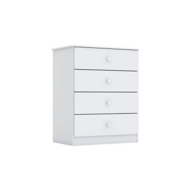 Imagem de Cômoda Casal Labirinto 4 Gavetas Branco - Henn
