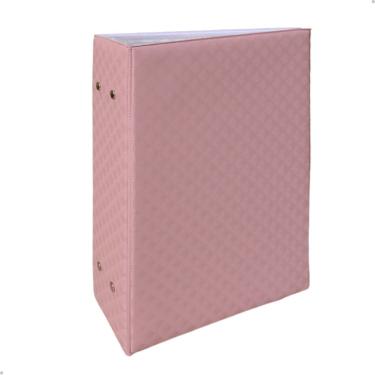 Imagem de Álbum Fotográfico 500 Fotos 10x15 bling rosê Liso Bebê Menina Infantil