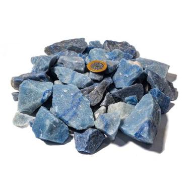 Imagem de 5 Kg Cascalho Bruto Quartzo Azul Natural 10 a 70mm Tipo B - Atacado