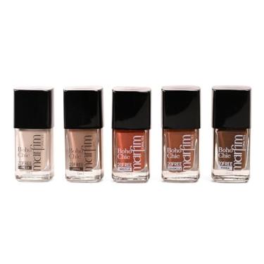 Imagem de Kit 5 Esmaltes Marfim 9 ml – Coleção Boho Chic – Hipoalergênico 20FREE, Sem Formol, Longa Duração