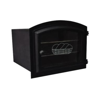 Imagem de Forno Frente Alumínio Fundido 3mm C/vidro Pequeno 50x35x30cm