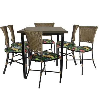 Imagem de Mesa De Cozinha Cadeiras Gramado Pequi Jogo De Jardim