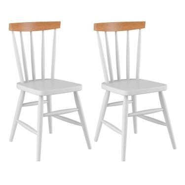 Imagem de Kit Com 2 Cadeiras Piratini údine 280bn Branco/natural