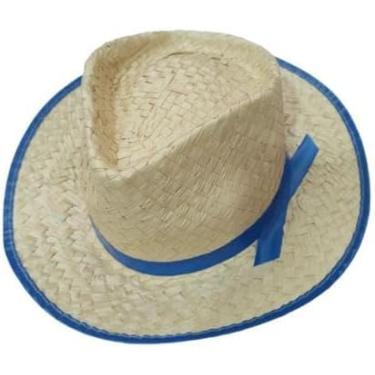 Imagem de Chapéu De Palha Para Festa Junina Infantil Azul Tamanho único 23