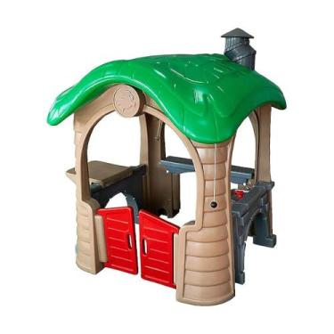 Imagem de Casinha Infantil Freso Petit Deluxe para Área Externa Quintal Jardim Área Interna Plástico Atóxico Brinquedo Acessível Criança Cadeirante Reciclável
